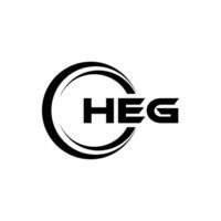 heg lettre logo conception, inspiration pour une unique identité. moderne élégance et Créatif conception. filigrane votre Succès avec le frappant cette logo. vecteur