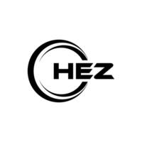 hez lettre logo conception, inspiration pour une unique identité. moderne élégance et Créatif conception. filigrane votre Succès avec le frappant cette logo. vecteur