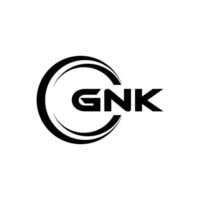 gnk logo conception, inspiration pour une unique identité. moderne élégance et Créatif conception. filigrane votre Succès avec le frappant cette logo. vecteur