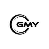 gmy logo conception, inspiration pour une unique identité. moderne élégance et Créatif conception. filigrane votre Succès avec le frappant cette logo. vecteur