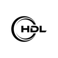 hdl lettre logo conception, inspiration pour une unique identité. moderne élégance et Créatif conception. filigrane votre Succès avec le frappant cette logo. vecteur