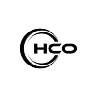 hco lettre logo conception, inspiration pour une unique identité. moderne élégance et Créatif conception. filigrane votre Succès avec le frappant cette logo. vecteur