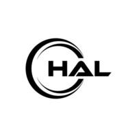 hal logo conception, inspiration pour une unique identité. moderne élégance et Créatif conception. filigrane votre Succès avec le frappant cette logo. vecteur