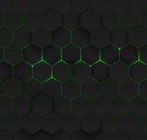 concept de technologie futuriste abstrait fond hexagonal vert vecteur