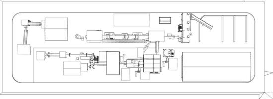 3d illustration de industriel bâtiment vecteur