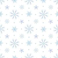 flocons de neige. aquarelle sans couture modèle. décoratif hiver Contexte avec main tiré flocons de neige, neige, étoiles. pour tissu, emballage papier, scrapbooking, cartes postales, faire-part, cartes vecteur