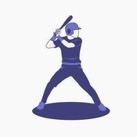 base-ball joueur dans uniforme en portant chauve souris vecteur illustration