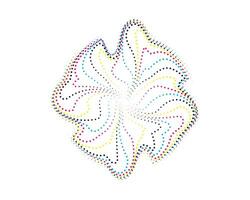 une coloré modèle de points sur une blanc arrière-plan, dingue modèle particules demi-teinte vecteur fleur