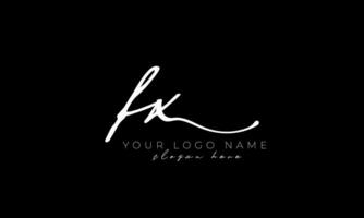 écriture lettre fx logo conception. fx logo conception gratuit vecteur modèle