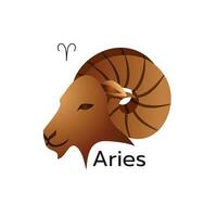 bélier zodiaque signe logo icône isolé horoscope symbole vecteur illustration