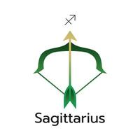 Sagittaire zodiaque signe logo icône isolé horoscope symbole vecteur illustration