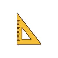 Triangle outil dessin animé icône isolé vecteur illustration