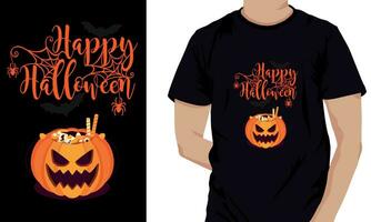 conception de t-shirt d'halloween vecteur