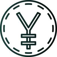 Japonais yen vecteur icône conception