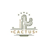 cactus logo, désert vert plante vecteur conception vecteur illustration