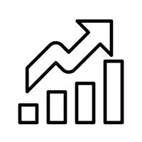 Icône de vecteur de croissance