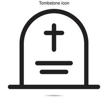 pierre tombale icône, vecteur illustration