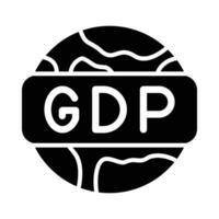 gdp vecteur glyphe icône pour personnel et commercial utiliser.