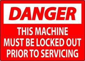 danger machine signe cette machine doit être fermé à clé en dehors avant à entretien vecteur