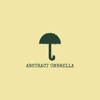 abstrait parapluie logo dans foncé couleur. vecteur