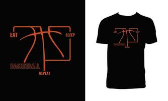 conception de t-shirt de vecteur de basket-ball