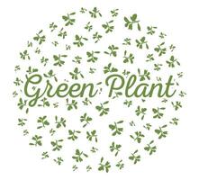 vert plante logo avec feuilles et fleurs, feuilles, art, imprimer, cadre, amical, élément, environnemental, arrière-plan, modèle, flore, modèle, ornemental, fleurir, vert, nature, feuille, écologie, vecteur