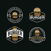 modèle de logo de hamburger vecteur