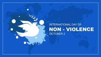 vecteur illustration pour international journée de non la violence célèbre chaque année sur 2 octobre.