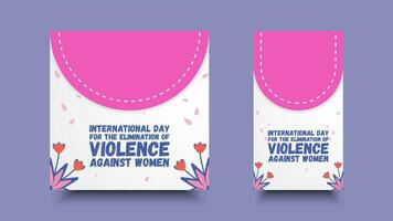 international journée pour le élimination de la violence contre femmes. conception pour présentations, arrière-plans, bannières, affiches, couvertures vecteur