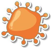 conception d'autocollants avec signe de coronavirus ou de virus isolé vecteur