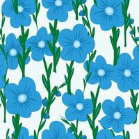 fleurs bleues sur fond blanc vecteur