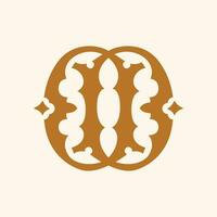 ré et ré Royal monogramme - une majestueux emblème de élégance et distinction vecteur