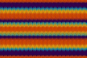 tapis motif ethnique art. motif ethnique ikat sans couture en tribal. vecteur