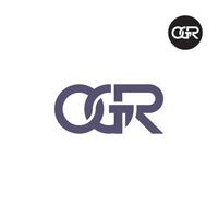 lettre ogr monogramme logo conception vecteur