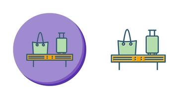 icône de vecteur de carrousel de bagages