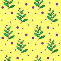 motif floral d'herbe violette pour le fond, le textile, l'impression vecteur