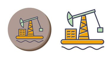 icône de vecteur de plate-forme pétrolière