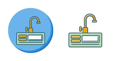icône de vecteur d'évier de cuisine