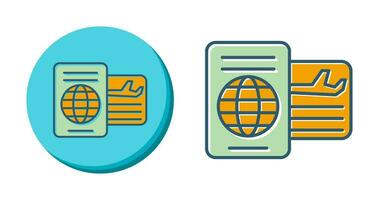 icône de vecteur de passeport
