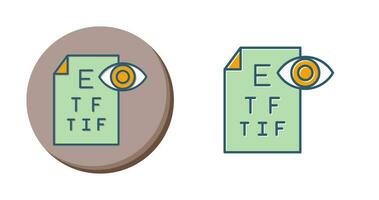 icône de vecteur de test oculaire