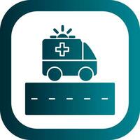 ambulance voie vecteur icône conception