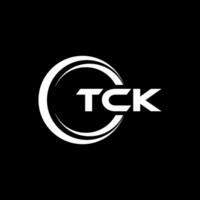 tck lettre logo conception, inspiration pour une unique identité. moderne élégance et Créatif conception. filigrane votre Succès avec le frappant cette logo. vecteur