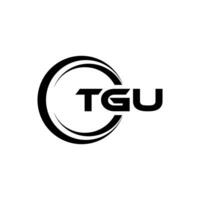 tgu lettre logo conception, inspiration pour une unique identité. moderne élégance et Créatif conception. filigrane votre Succès avec le frappant cette logo. vecteur
