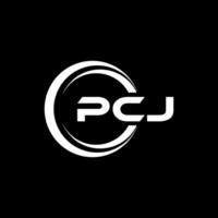 pcj lettre logo conception, inspiration pour une unique identité. moderne élégance et Créatif conception. filigrane votre Succès avec le frappant cette logo. vecteur