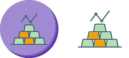 icône de vecteur de lingots d'or