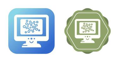 icône de vecteur de virus lcd