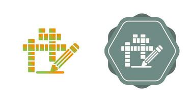 icône de vecteur de mots croisés