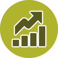 Icône de vecteur de croissance