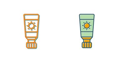 icône de vecteur de crème solaire
