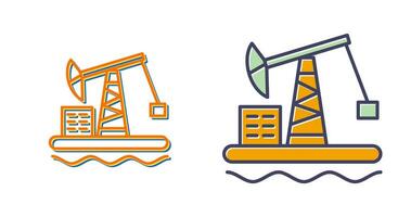 icône de vecteur de plate-forme pétrolière